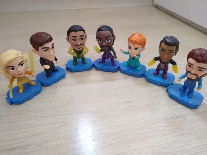 Lote c/7 brinquedo externo da Marvel MC Donald's 