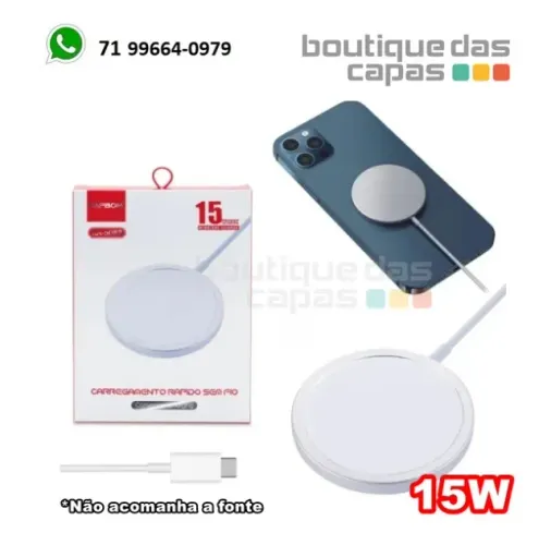 Carregador magsafe sem Fio Wireless Kapbom Ka-5088 iphone xiaomi samsung