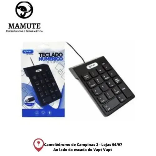 Teclado Numérico Usb Preto Plug And Play Knup Kp-2003a
