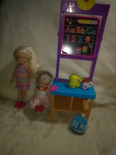 Barbie escola com 2 irmãs original