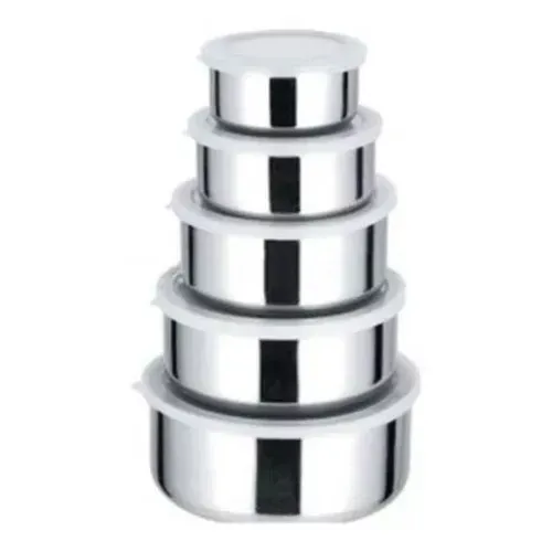 Pote De Inox Com Tampa Wellmix Wx3884 5pçs