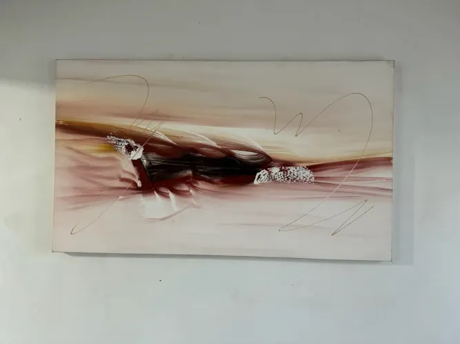 Tela abstrato em tons terrosos