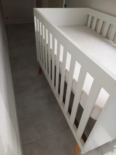 Berço Cama Móveis - Branco Acetinado