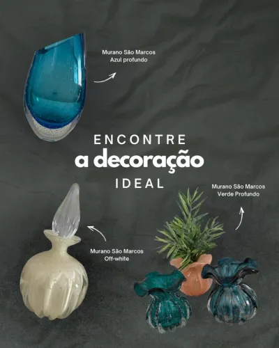 Vasos murano decoração presente natal 
