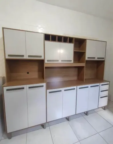 Armário de Cozinha 12 Portas 3 Gavetas Off white
