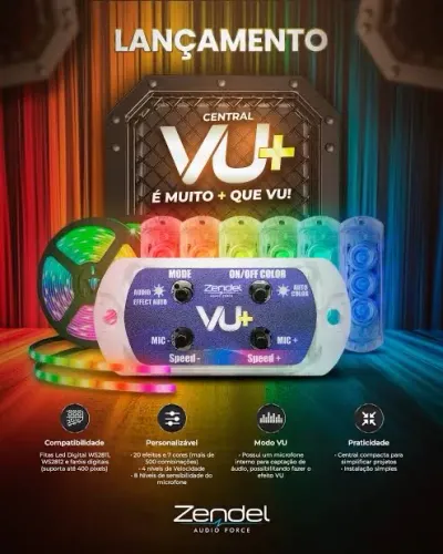 Central Vu+ Zendel P/ Fita Led Digital Ws2811