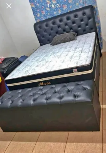 Cama box casal completa com entrega rápida