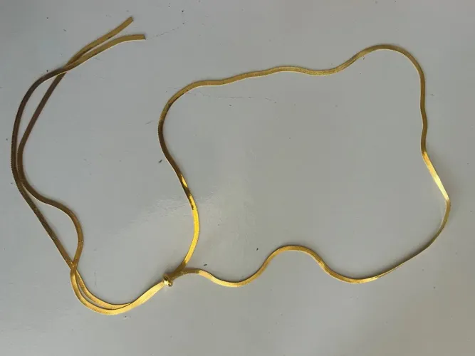 Promoção! Colar dourado gravatinha - 1,10 cm
