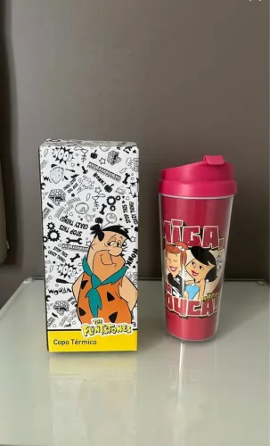 copo térmico dos flintstones 500ml -novo