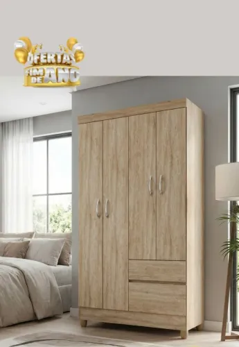 Preço bom Demais!!Guarda Roupa 4 portas com Frete grátis!!