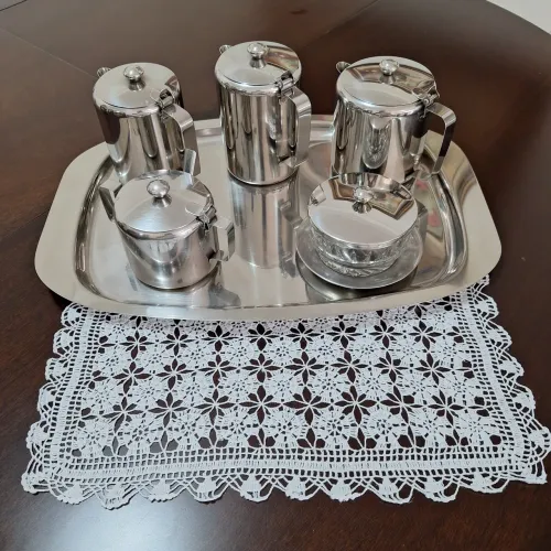 Conjunto de chá e café em aço inox