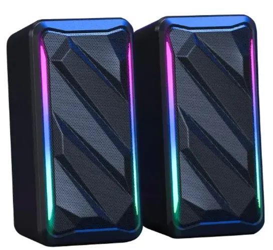Caixa de Som Gamer Multimídia Surround 2.1 10W RMS Rgb Led Knup KP-RO849