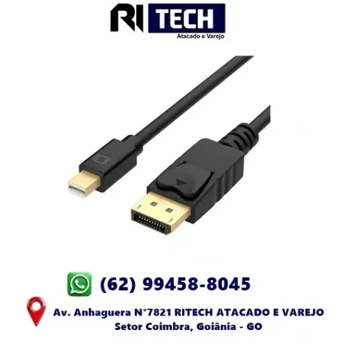 Cabo Displayport para Mini Displayport 1.8M Monitor Projetor