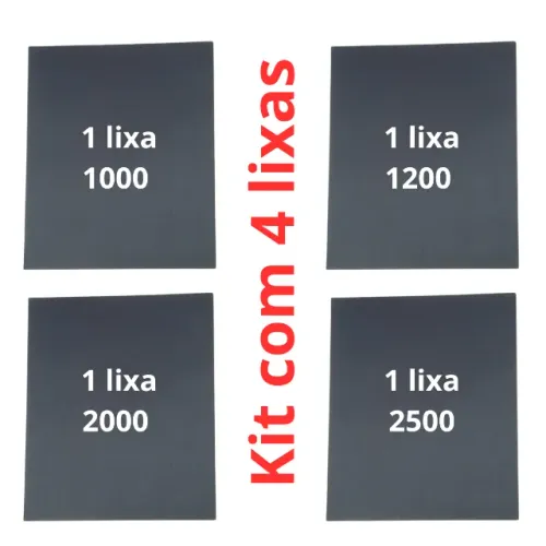 Lixa 1000 1200 2000 2500 d'água kit 1 de cada Polimento Lixamento Acabamento Folhas Casa