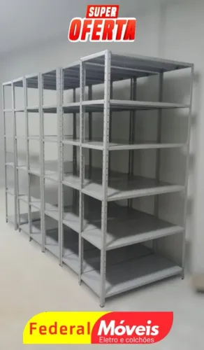 Prateleira de Ferro 6 Andares - Nova, Resistente e Compacta (40cm)