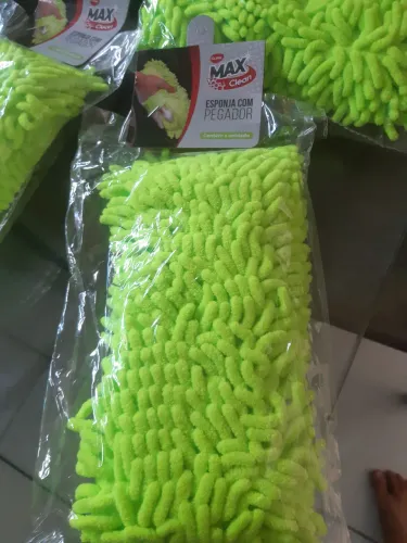 Luvas de microfibra com esponja
