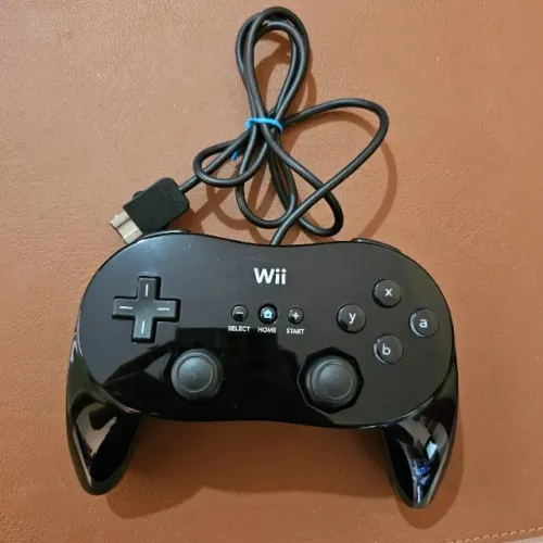Controle Nintendo Wii Classic Controller Pro Preto Original Item de Colecionador Raro
