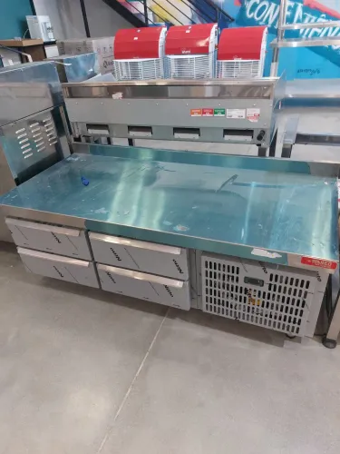 Balcão refrigerado 4 gavetas 1,55m novo pronta entrega