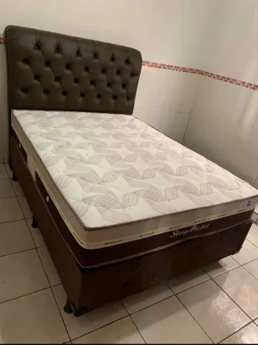 Cama box colchão molas d28 suporte
