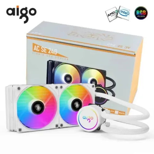 Water Cooler Aigo AC SE 240, Rainbow, 240mm, Branco, Novo, Lacrado