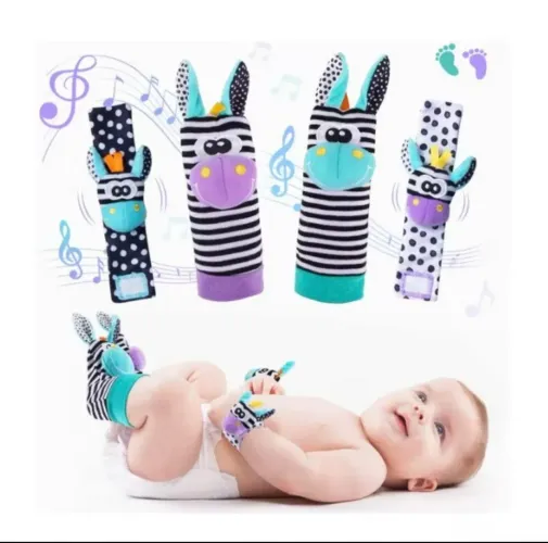 Meia e bracelete para bebês