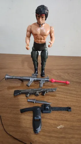Boneco Rambo Glasslite Anos 80