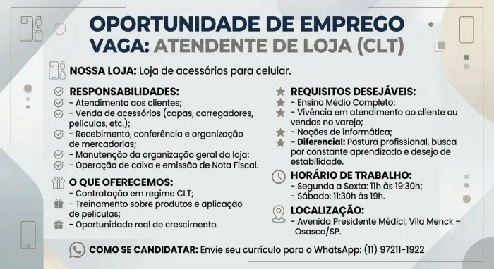 Atendente de Loja 