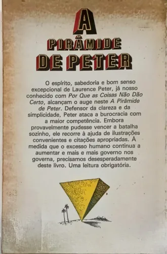 Vendo o livro: A Pirâmide de Peter (The Peter Pyramid)