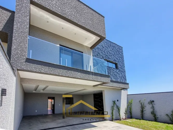 Sobrado à venda em Araucária-PR, bairro Iguaçu: 3 quartos, 1 suíte, 1 sala, 3 banheiros, 4