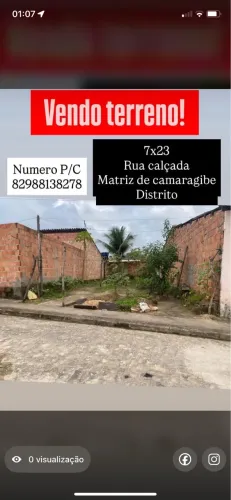 Vendo terreno em Matriz do camaragibe