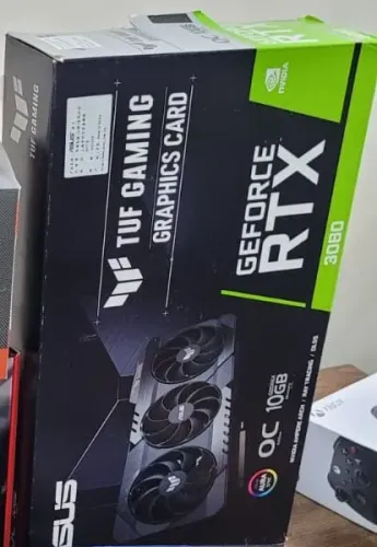 Placa de Vídeo ASUS TUF Gaming RTX 3080 OC 10GB GDDR6X - Na Caixa Original