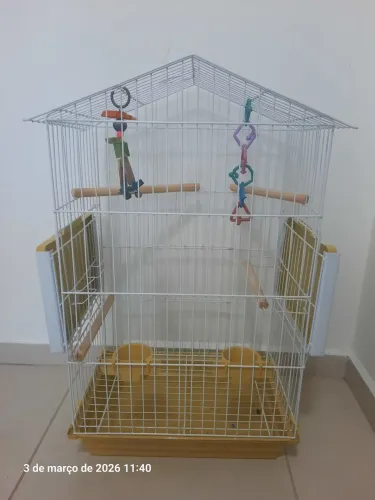 Gaiola calopsita completa, + brinquedos