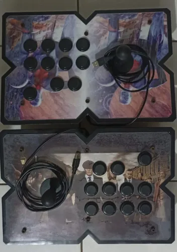 Dois Controles Arcade USB 2m