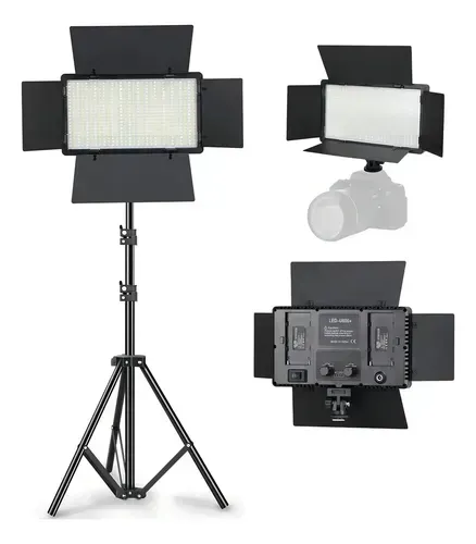 Refletor Led Bicolor U800 50w Frio e Quente Fonte de Energia ou Bateria com Tripé