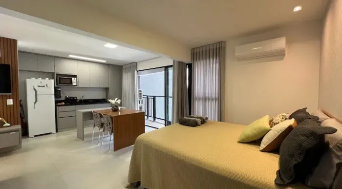 Flat mobiliado com 1 dormitório à venda, 44 m² por R$ 750.000 - Setor Bueno - Goiânia/GO