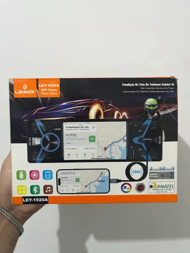 Central Multimídia MP5 1 Din Lehmox - Bluetooth, Espelhamento e Tela IPS 4"?