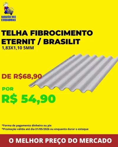 TELHA FIBROCIMENTO - Promoção! 