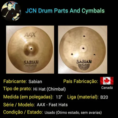 Hi Hat Sabian AAX Fast Hats 13"