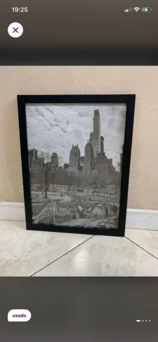 Quadro decorativo parede 43cm x 33cm impecável 