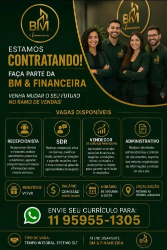 VAGA DE EMPREGO JABAQUARA