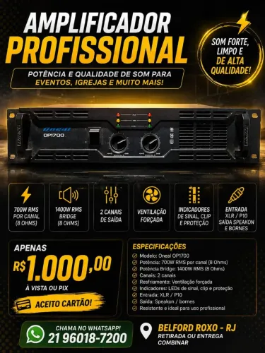 Vendo esse amplificador profissional Oneal
