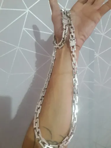 Vendo kit cordão prata 925,muito bem conservado puro luxo.