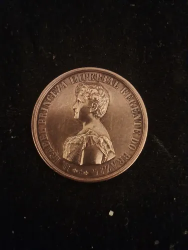 Medalha rara lei áurea 