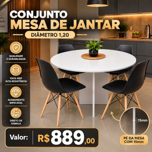 Conjunto mesa de jantar
