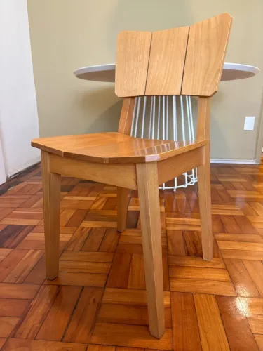Conjunto de 4 Cadeiras de jantar oppa design madeira 