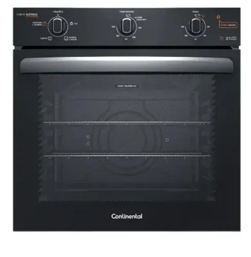 Forno de Embutir Elétrico Continental OC8EM 80L com TOPLimpaFácil Cor Preto