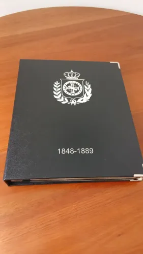 Álbum de Luxo para Moedas, Nº 6 - Império, Prata - 1849 a 1889