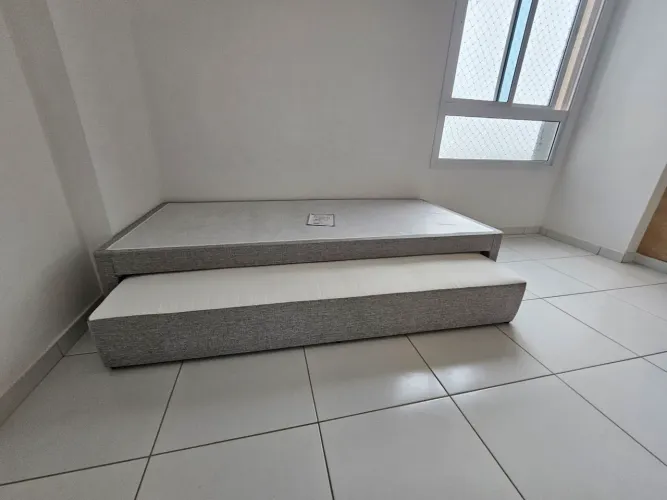 Cama de solteiro dupla + colchão + pillow top