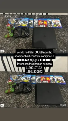 Vende-se PS4 slim