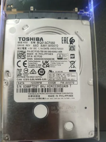 7 unidade Hd 500gb para notebook